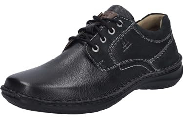 Josef Seibel Herren Bequemschuhe New Anvers 06,Weite K (Extra weit),Wechselfußbett,schnürschuhe,bequem,flexibel,Winter,schwarz / 49-100,40 EU