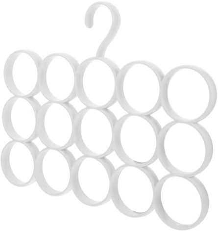 ULTECHNOVO Porte-écharpes Multifonctionnel avec Anneaux Organisateur de Rangement pour Ceintures et Châles Support Robuste pour Armoire