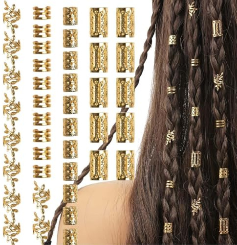 JchEnye Set di 40 pinze per capelli intrecciati. Accessori per capelli intrecciati e dreadlocks. Adatti a uomini, donne, ragazze e ragazzi.