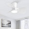 Ateroll Ventilador de Techo con Luz, Ø61CM, 3CCT (3000K-4000K-5000K), 1500LM Ventilador de Techo con Mando a Distancia, 6 Velocidades, Temporizador, Apto para Salón, Dormitorio (blanco lechoso)