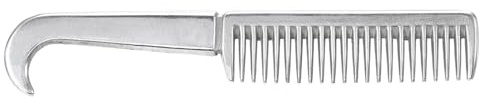 RASTKY Peigne à Queue de Crinière en Métal épais pour Chevaux et Animaux de Compagnie, Conception Ergonomique, Dissolvant de Nœuds en Alliage D'aluminium de 3,9 Pouces pour Animaux à Fourrure (6,5