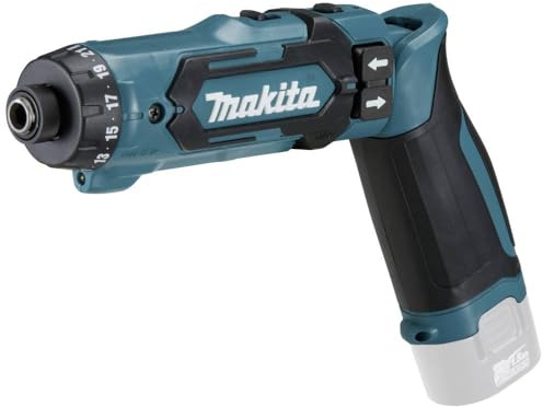 Makita DF012DZ Cordless Screwdriver (7.2 V, Without Battery, Max. Torque 8.0 Nm, 2-Speed Gearbox, 21-Speed Torque Adjustment