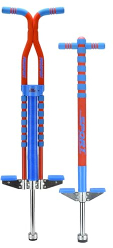 New Bounce Pogo Stick 2-Pack Combo – Kids Sport & Pro Pogo Sticks with Foam Grips – Beginner & Intermediate Models, Outdoor Active Toy for Boys & Girls