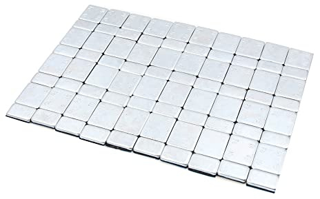 sourcing map 10pcs Self Adhesive Tire Wheel Balance Weights Strips 136x20mm