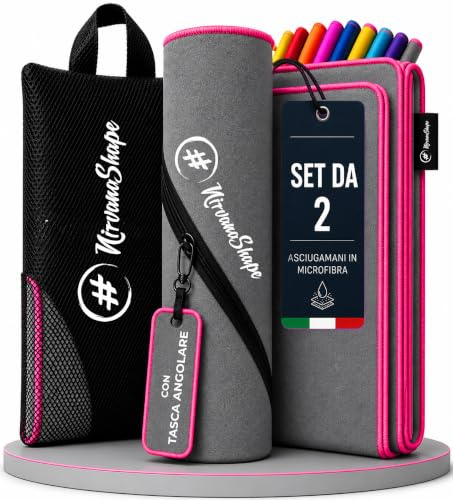 NirvanaShape Mikrofiberhandduk | Absorberande, Lätt, Snabbtorkande | Badhanddukar, Resehanddukar, Sporthanddukar | Idealisk för Resor, Fitness, Yoga, Bastu