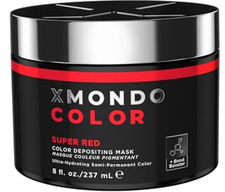 XMONDO Hair Color Super Red Hair Healing Semi Permanent Color | Vegan Formula with Hyaluronic Acid to Retain Moisture, and Bond Boosting Technology, 8 Fl Oz 1-Pack