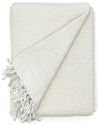 Cardenal Textil - Mehrzweckdecke Peniscola, Bettdecke, Sofaüberwurf, Ecru, 130 x 180 cm, Ekrü