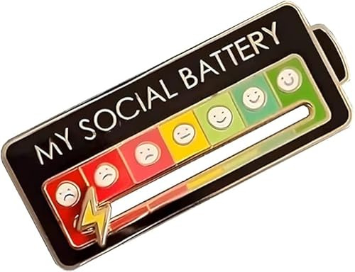 Pins My Social Battery Pin Progress Pride Flag Épinglette Épinglette Épinglette Émail Pins Sacs à Dos Vêtements Chapeaux et Cadeau Pins Épinglette Bijoux Lgbt, Acrylique