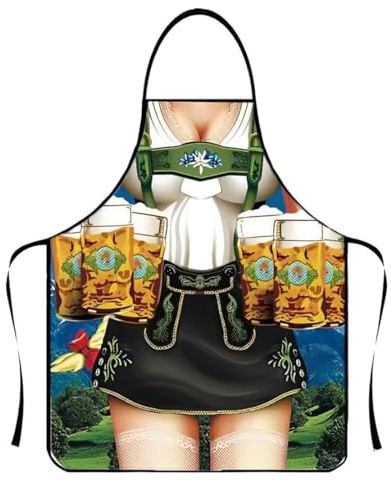 WUSJCOF Oktoberfest Costume Women's Oktoberfest Apron, Oktoberfest Dirndl, Bavarian Apron
