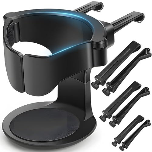 Retoo Getränkehalter Auto KFZ Becherhalter Dosenhalter Flaschenhalter Wasserflaschenhalter Kaffeebecherhalter Auto Lüftungshalterung Für Auto Universeller Multifunktion Verstellbarer Stabile Schwarz