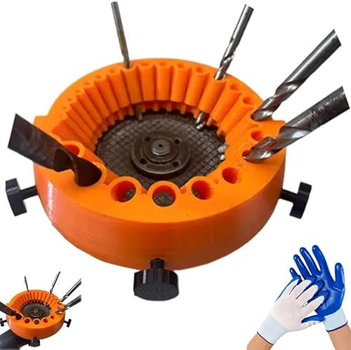 Affilatrice per punte da trapano, Accessorio Per Rettifica Da Elettrico, Affilatrice per da trapano per punte da 2-13 mm (Orange)