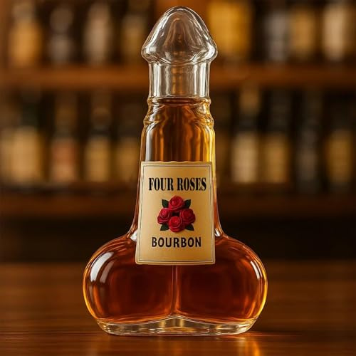 Whisky karaffer - vinkaraff, rolig whiskyflaska, handblåst glaskaraffer med läcksäker design, vinmugg, unik festpresent (D)