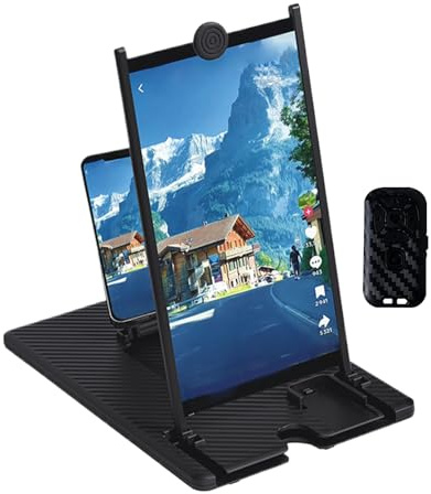 Handy-Bildschirmlupe | Faltbare Smartphone-Halterung mit kabelloser Fernbedienung, 3D-HD-Handy-Bildschirmverstärker | für Film, TV, Spiele, Video, Unterhaltung, Ansehen