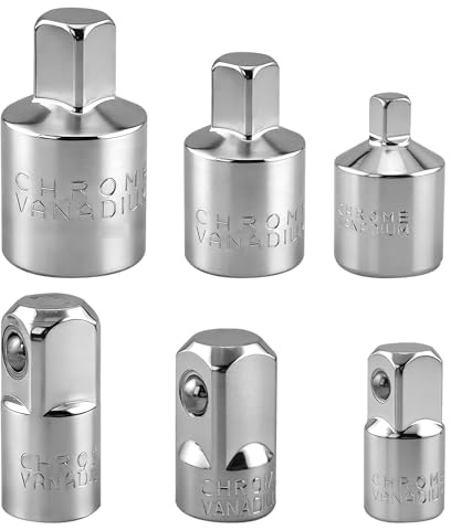 Adattatore universale per bussola, set di adattatori per cricchetti e dadi – 1/4 su 3/8 3/8 su 1/2 1/4 su 1/2
