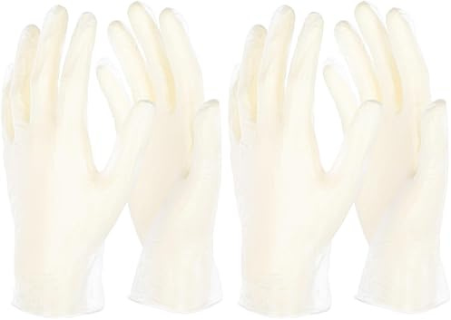 Kerbl Guantes desechables vinilo L envase de 100 unidades (Paquete de 2)