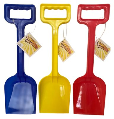 Red Kids Sand Shovel 32–33 cm – Strong Durable Plastic Beach & Garden Spade for Children, Lightweight Sandpit Toy, Snow & Outdoor Play (Age 3+)