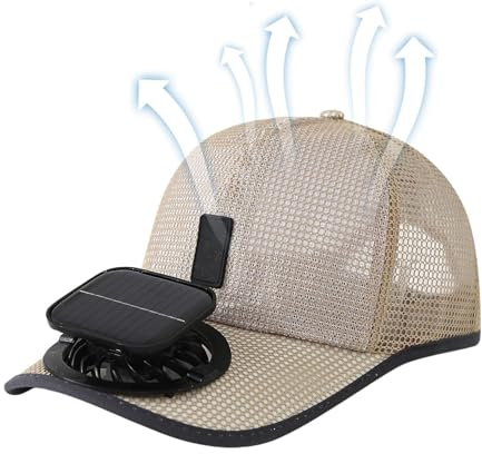 Cappello solare con ventola, protezione UV ricaricabile, cappello regolabile e rinfrescante per pesca, per esterni, spiaggia, estate, vacanze, campeggio, escursionismo, viaggi, adulti, uomini e donne