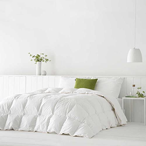 COTTON ARTean Relleno nórdico Cama 135 GOLD 98% Plumón de OCA Densidad 250 gr/m² Nivel térmico 4,5/5 Gold Blanco Edredón( 220x220)