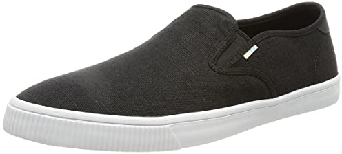 TOMS Canvas Sneakers - Snug Fit, Cushioned Insoles, Breathable Material, Perfect for Active Lifestyle & Supporting Mental Health Black White