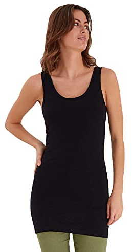 b.Young Femme Pamilia Long Top Débardeur Not Applicable, Noir (Black 80001), Medium