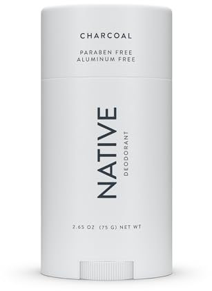 Native Deodorant - Natural Deodorant - Vegan, Gluten Free, Cruelty Free - Free of Aluminum, Parabens & Sulfates - Born in the USA - Charcoal
