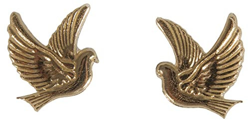 Rayher 31555616 Wachsmotiv Taube, gold, 2,2 x 2,7 cm, 1 Paar, zum Gestalten von Kerzen (Firmung, Konfirmation, Taufe, Hochzeit etc.)