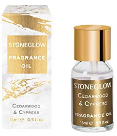 Stoneglow Luna Collection - Cedarwood & Cypress 15ml Fragrance Oil - White & Gold