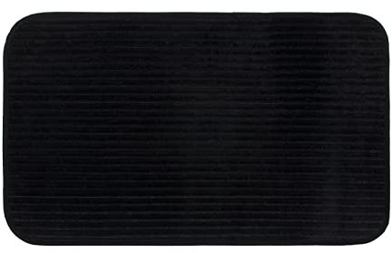 Gözze - Rutschfester Weicher Badeteppich, 100% Polyester, 70 x 120 cm - Schwarz