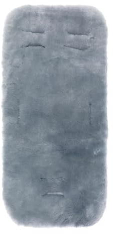 Fillikid Lammfelleinlage für Babyschalen und Kinderwagen 33,5 x 73 cm - Grau
