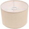 Warmhm Lampenschirme, Tischlampe, Mittelgroßer Trommelschirm, Stehlampenschirm, Naturleinen, Böhmischer Trommelschirm für E27, Beige