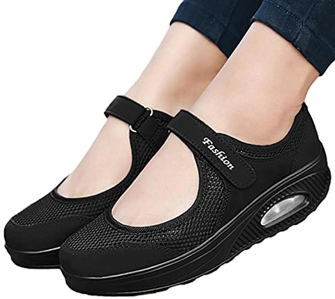 Rianpesn Zapatillas ortopédicas | Zapatos ortopédicos para Caminar sin Cordones con Aire Malla para Mujer | Zapatos Malla sin Cordones para Mujer