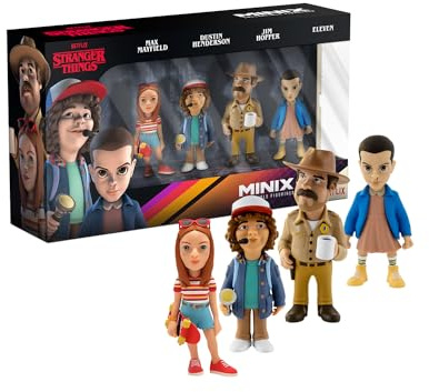 MINIX BANDAI Pack Stranger Things - MN12688 - Pack Coleccionable de Stranger Things, Incluye Figuras detalladas de los Personajes Principales, Coleccionable para fanáticos de la Serie