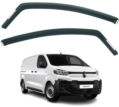 AirFlux: Set mit 2 Windabweisern, Modern, Dunkles Rauchgetönt, Selbstklebend, für Nutzfahrzeuge