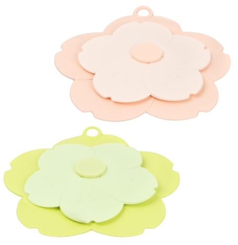 Bouchons de Vidange en Silicone Anti-Odeur, Couvercle Désodorisant pour Egouts Lot de 2, Couvercle de Bouchon de Baignoire, Bouchon de vidange pour Douche, Baignoire, lavabo, évier, crépine de vidange