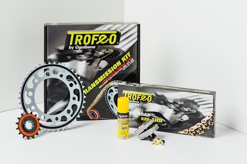 E-BIKERS TROFEO Antriebssatz mit Kette Kettenrad Ritzel kompatibel mit YAMAHA TDM 850 (3VD) 1991-1995