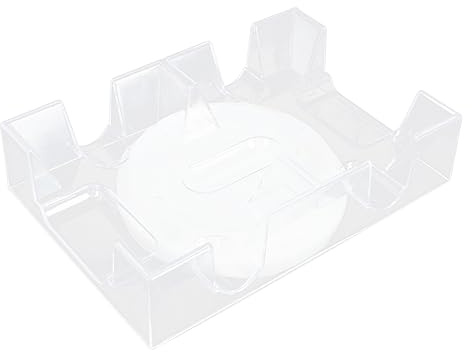 VICASKY Support de Rangement pour Cartes à Jouer en Plastique Blanc, Étagère Rotative Compacte et Légère pour Poker, pour Soirées et Jeux de Société