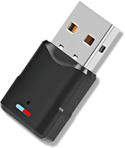 USB Bluetooth 5.3 Adapter for PS4/PS5/PC, Bluetooth Audio Dongle Plug & Play, 3Mbps Transmitter Rate, 20m Wireless Transmission Adapter for Headphone Speakers Gaming Keyboard