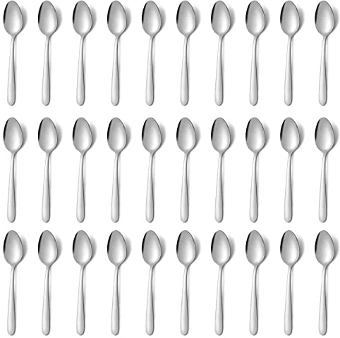Cucchiaini - Funnydin 36 Pezzi Cucchiaini Acciaio Inox -20 cm, 7.87, Lavabile in lavastoviglie - Cucchiai da Tavola, Cucchiaio grande, Cucchiaio da pranzo in cucina