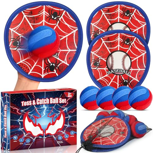 HaoVrisn Klettballspiel für Kinder, Outdoor Spielzeug Wurfspiel, Klettspiel Gartenspielzeug Strandspielzeug für 3-12 Jahre Kinder, Ideales Ostergeschenk Geburtstagsgeschenk für Kinder