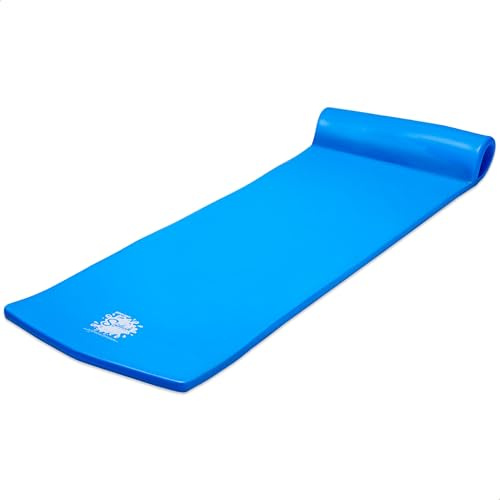 TRC Recreation Splash 1.25 Thick Foam Pool Float Lounger w/Headrest for Lounging & Sunbathing in Swimming Pools, Beaches & Lakes, 70 x 26