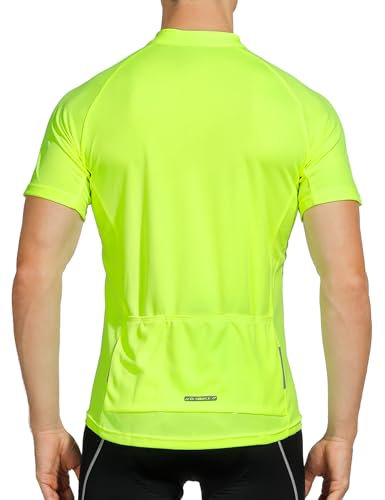 INBIKE Radtrikot Herren Kurzarm Fahrradtrikot Kurz Ärmellos Shirt Fahrrad Trikot Jersey Aus Elastischem Atmungsaktiv Schnell Trockendem Stoff Grün S