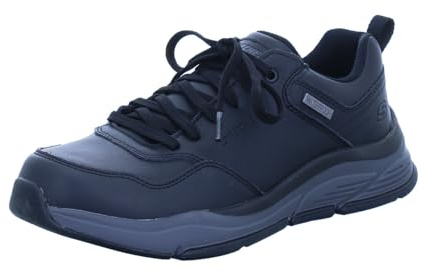Skechers Bengao - Hombre Men's Sneakers, Black Gray Waterproof Leather, 9 UK