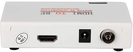 HDMI to RF Converter, Support 480I 480P5 76I 576P 720P 720I 1080I 1080P HDMI RF Modulator Coax Converter, Mini HD Digital Video Audio Input Adapter with Remote Control, for DVD Game Set Top Box TV(UK)