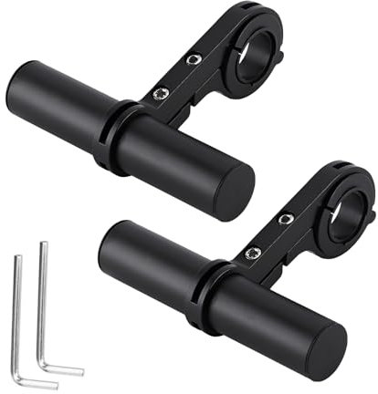 2 Pezzi Bicicletta Manubrio Extender, 10 cm Bici Prolunga Staffa con Doppie Morsetti, Estensore Manubrio Bici, Lega di Alluminio Estensore Supporto, Per GPS Telefono Cellulare Tachimetro