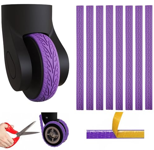 Kakveiai 8 Piezas Protector de Ruedas de Equipaje, Cubierta de Rueda de Equipaje Gel de Sílice, Antideslizante Antiruido, Cubierta de Rueda de Equipaje Aplicar a Ruedas Giratorias, Rueda de Maleta