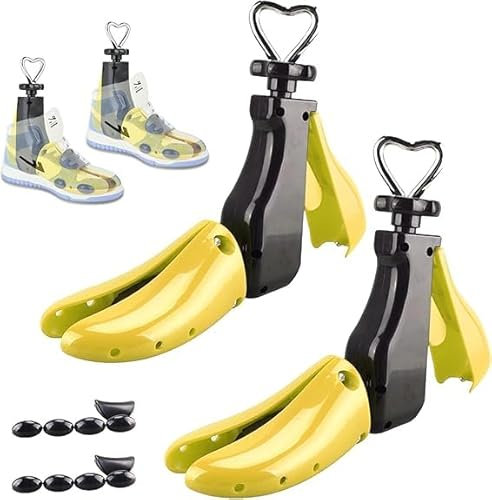 Bocguy 2 Pz Allarga Scarpe Uomo & Donna, 4 Vie Tendiscarpe Aumenta da 0,5 a 1 Taglia, Tendi Scarpe con Lunghezza e Larghezza Regolabili, Forma per Uomo & Donna (40-47)