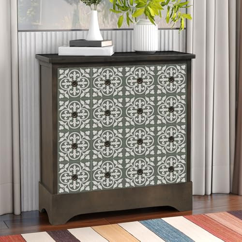 Bathroom Tile Stickers 15X15CM Duck Egg Green Stick on Tiles Kitchen,Self Adhesive Peel and Stick Wall Tiles,PVC Waterproof Oil Proof Removable Backsplash for Kitchen,DIY Home Decor