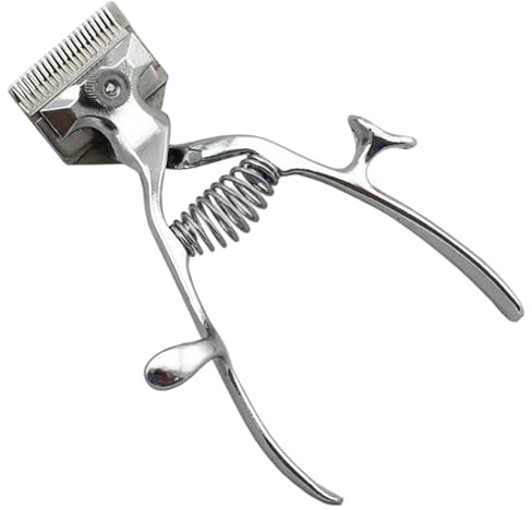 Hair Clippers, Manual Hair Clippers 2Pcs 6 Handheld Stainelss Steel Springed Ergonomic Quiet Easy Wash Barber Tools for Home, Salon