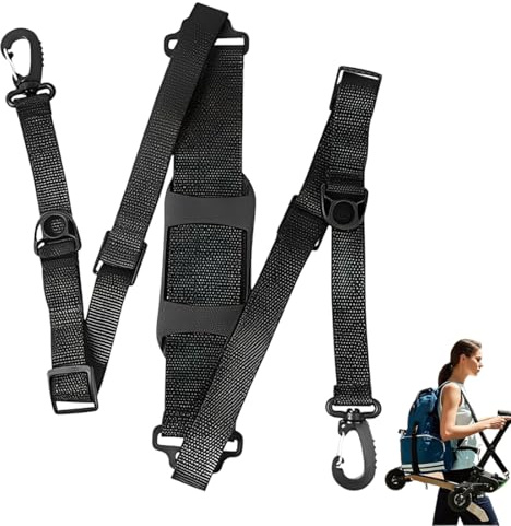 JUGUTA Correa De Hombro Patinete Correa De Transporte Ajustable Accesorios Universales Para Accesorios Patinete Eléctrico Bicicletas Niños Negro