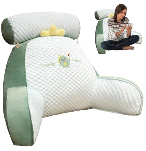 Back Rests for Sitting In Bed - Bed Reading Pillow - Back Support Pillows with Arms for Working On Laptop, Reading, Gaming, Watching TV